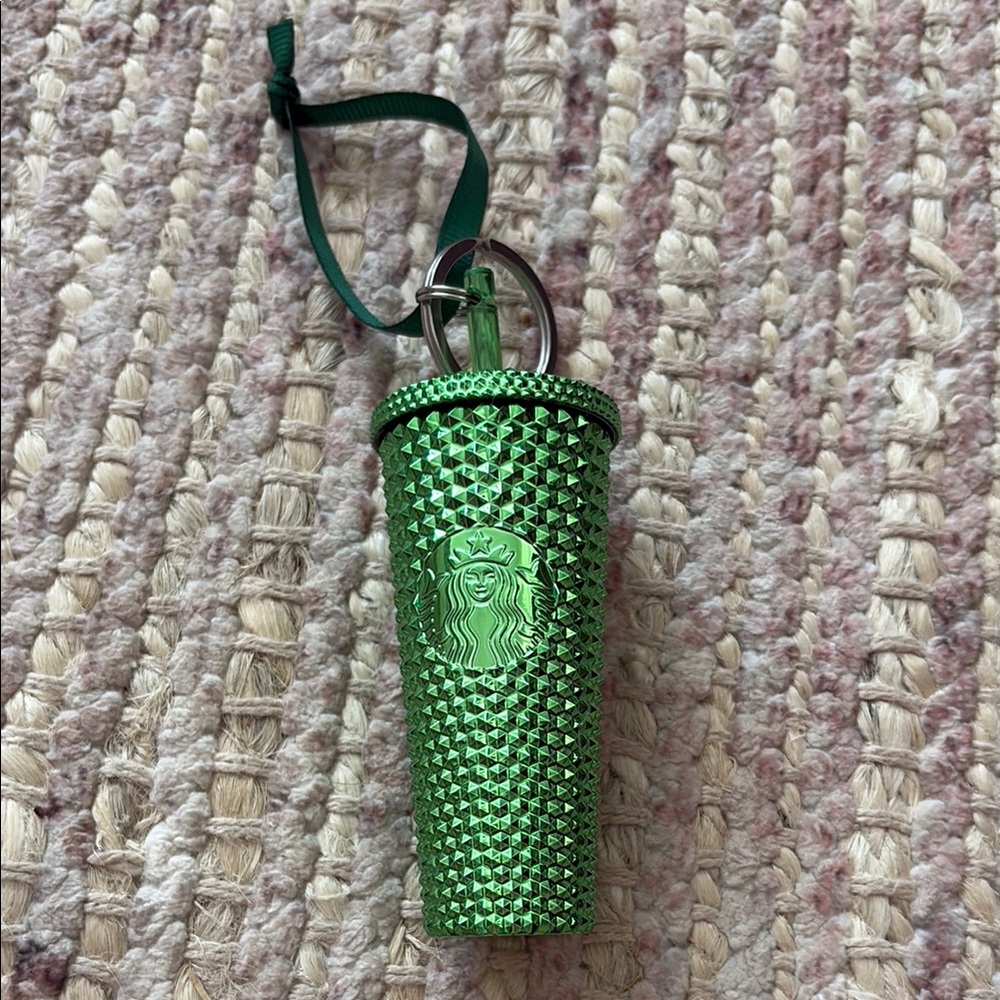 Starbucks Emerald Green Studded Keychain Tumbler